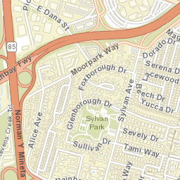 Sylvan Park California Street Map