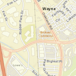 Wayne California Street Map
