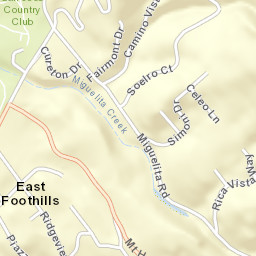East Foothills California Street Map