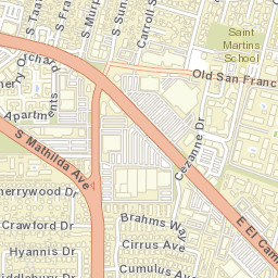 Sunnyvale California Street Map