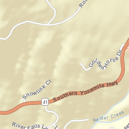 Yosemite Forks California Street Map