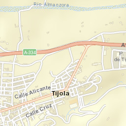 Tíjola Street Map