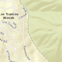 Los Trancos Woods California Street Map