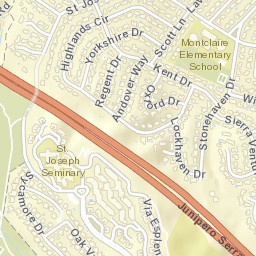 The Highlands California Street Map