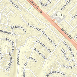 Woodland Acres California Street Map