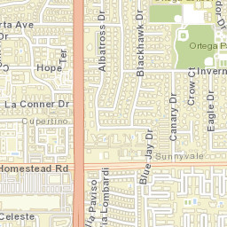 1604-1624 Tenaka Place Sunnyvale CA Street Map