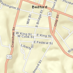 198 E Main St, Bedford, VA 24523, USA Street Map