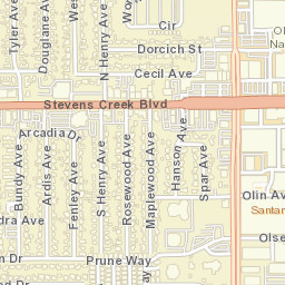 3430 Stevens Creek Blvd, San Jose, CA 95117, USA Street Map