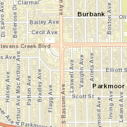 1950-1974 W San Carlos St, San Jose, CA Street Map