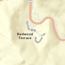 Redwood Terrace California Street Map