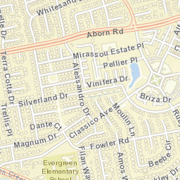 Evergreen California Street Map