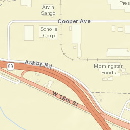 2500-2798 Cooper Ave, Merced, CA Street Map