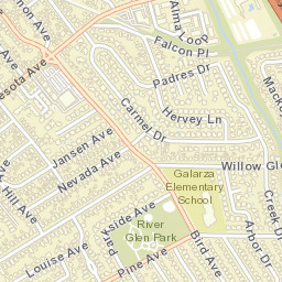 Willow Glen California Street Map
