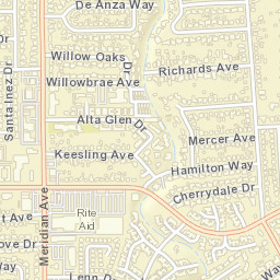 1543-1547 Alta Glen Dr San Jose CA Street Map