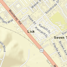 Lick California Street Map