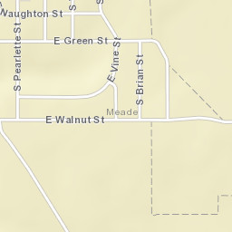 654 Walnut St Meade, Kansas Street Map