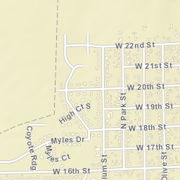 1501 N Park St Wellington KS 67152 Street Map