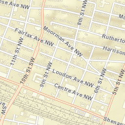 1099 Shenandoah Avenue Northwest, Roanoke Street Map