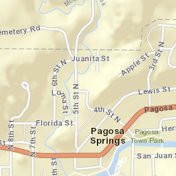 Pagosa Springs Street Map