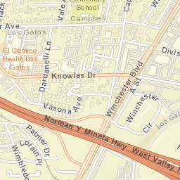 Vasona Junction California Street Map
