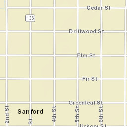 Sanford Colorado Street Map