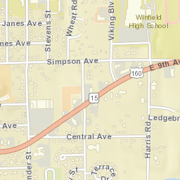 406 Stevens Street, Winfield, KS 67156, USA Street Map