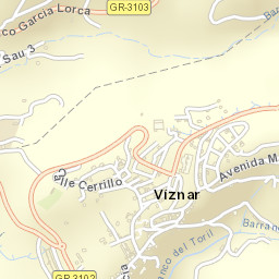 Víznar Street Map