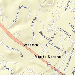Monte Sereno California Street Map