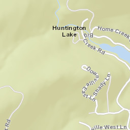 Huntington Lake California Street Map