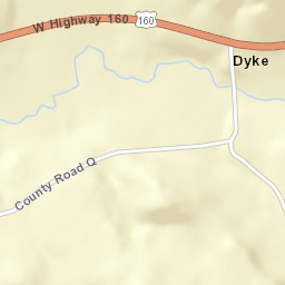 Dyke Colorado Street Map