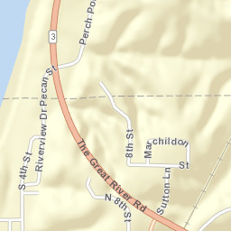 Thebes IL America Street Map