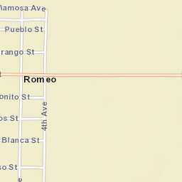 Romeo Colorado Street Map