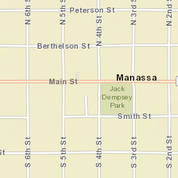 Manassa Colorado Street Map