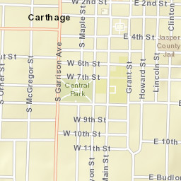 210-298 East Chestnut Street, Carthage, MO Street Map