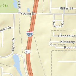 1464-1517 Miller St, Carthage, MO 64836, USA Street Map