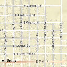 100-198 West Main Street, Anthony, KS Street Map