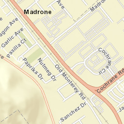 Madrone California Street Map