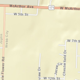 1101-1219 S College St Webb City MO Street Map