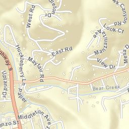 Boulder Creek California Street Map