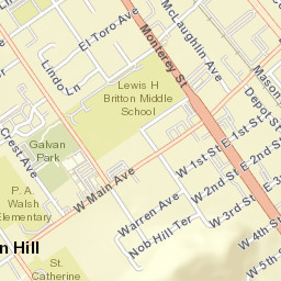 Morgan Hill California Street Map