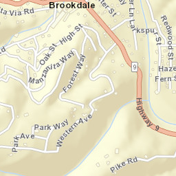Brookdale California Street Map