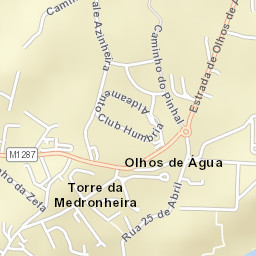 Olhos de Água Street Map