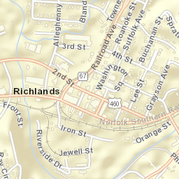 1423 2nd Street, Richlands, VA 24641, USA Street Map