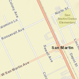 San Martin California Street Map