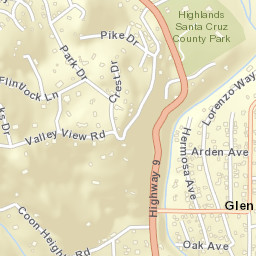 Glen Arbor California Street Map