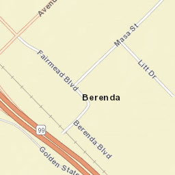 Berenda California Street Map