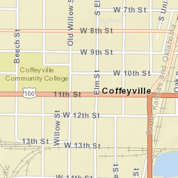 200-298 West 7th Street Coffeyville KS Street Map