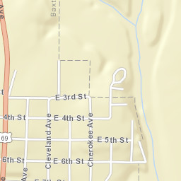 601-677 East 6th Street, Baxter Springs, KS Street Map