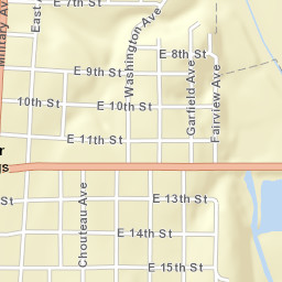 100-198 East 12th Street, Baxter Springs Street Map