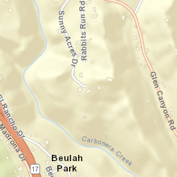 Beulah Park California Street Map